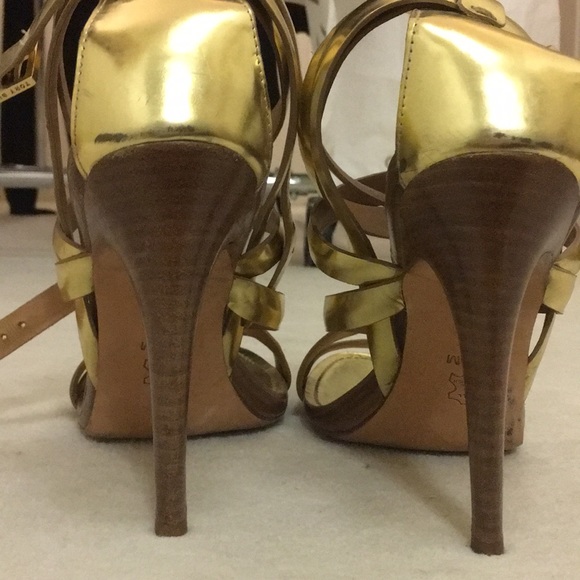 Tory Burch Gold Stappy Stilettos - Picture 6 of 6